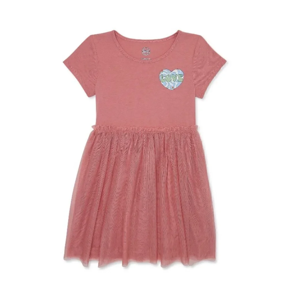 Girls Short Sleeve Comfy Tutu Dress Size XL